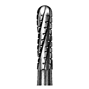 SSW 1557 Tungsten Carbide Burs, DomedFissure, ISO 137002 #10, Right Angle, Cross Cut, Made in UK, Each