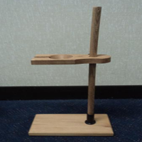 Funnel Biodegradable Wooden Stand, Base: 10.5 Length x 20.5 Width (cm), Rod: 1.5 Diameter x 47 Length (cm), Each Each