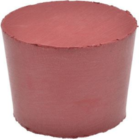 Solid Rubber Stopper, 15mm Base x 18mm Top x 25mm Height, 10/Pack Pack