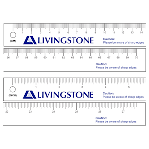 Livingstone Paper Tape Measure, 70cm x 2.5cm, 128 GSM Art Paper, Disposable, 500/Bundle, 1,000 (2 Bundles/Bag), 10,000 (10 Bags)/Carton Carton