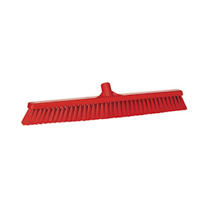 Vikan Floor Broom, 610mm, Medium Bristle, Red, Each