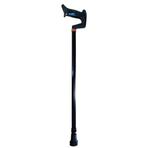 Livingstone Adjustable Offset T Handle Walking Stick, with Recyclable Plastic Handle, Black, Each Each