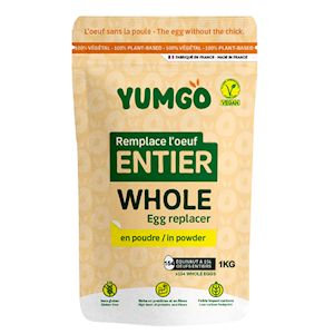 Yumgo Whole Egg Powder, Replaces Whole Egg, 100pct plant-based, 1kg, Each